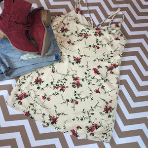 Honey Punch Cream and Floral Cami Top Small